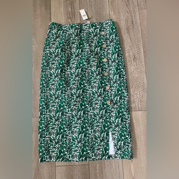 Anthropologie Hutch Green linen Skirt - Picture 2 of 5